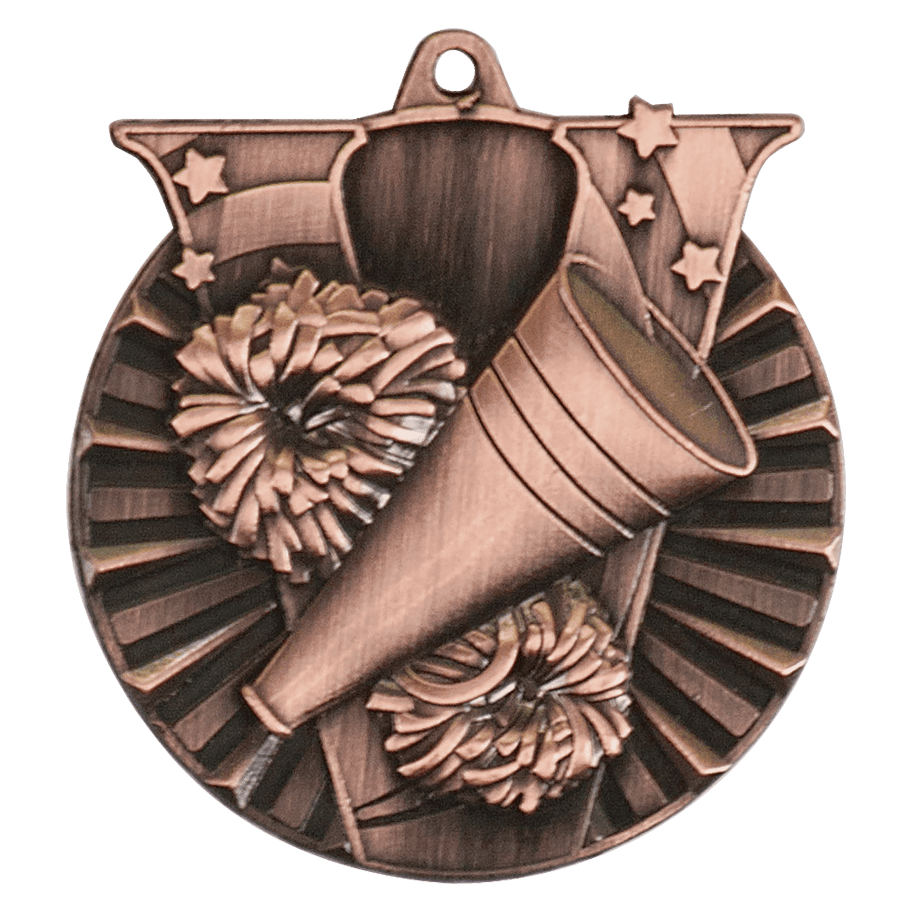 Victory Cheer Medal 2" / Bronze (Copper Tone)