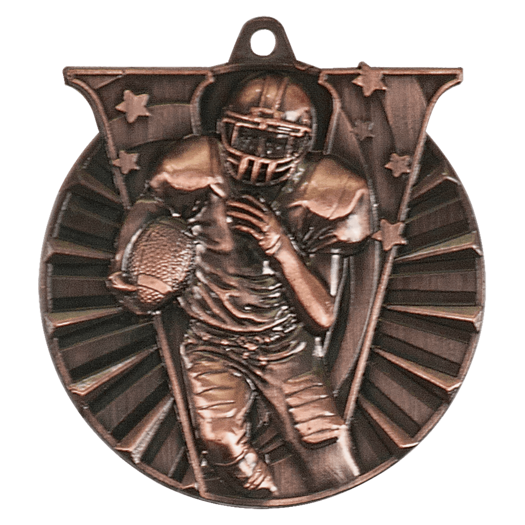 Victory Football Medal 2" / Bronze (Copper Tone)