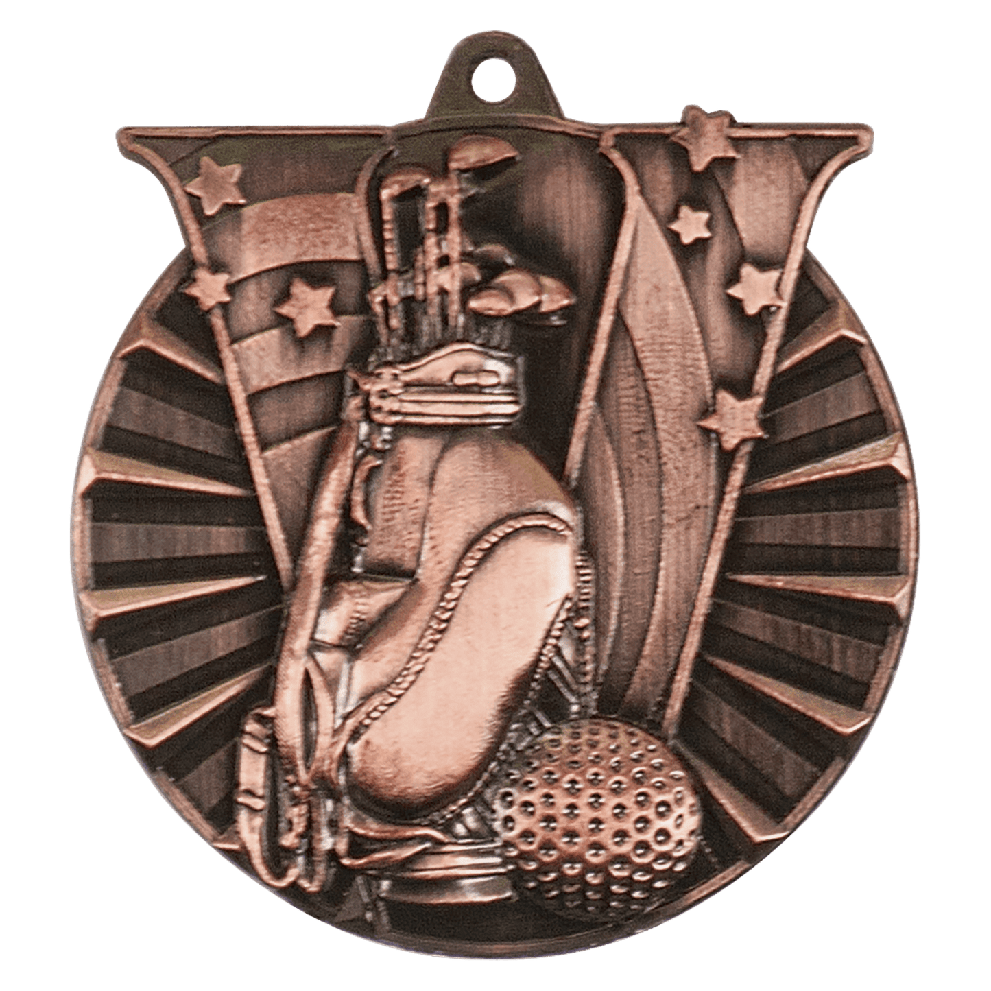 Victory Golf Medal 2" / Bronze (Copper Tone)