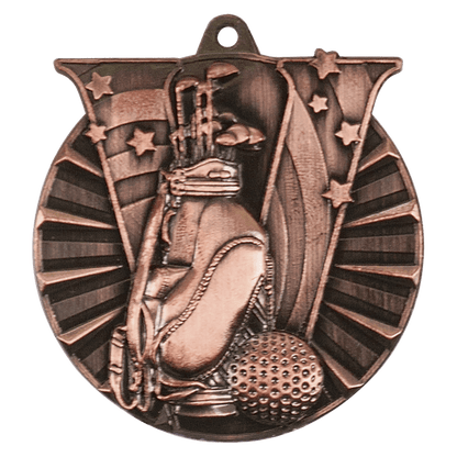 Victory Golf Medal 2" / Bronze (Copper Tone)