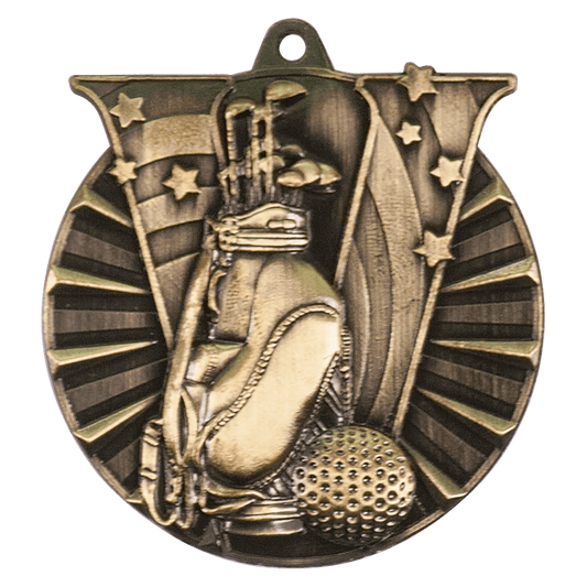 Victory Golf Medal 2" / Gold