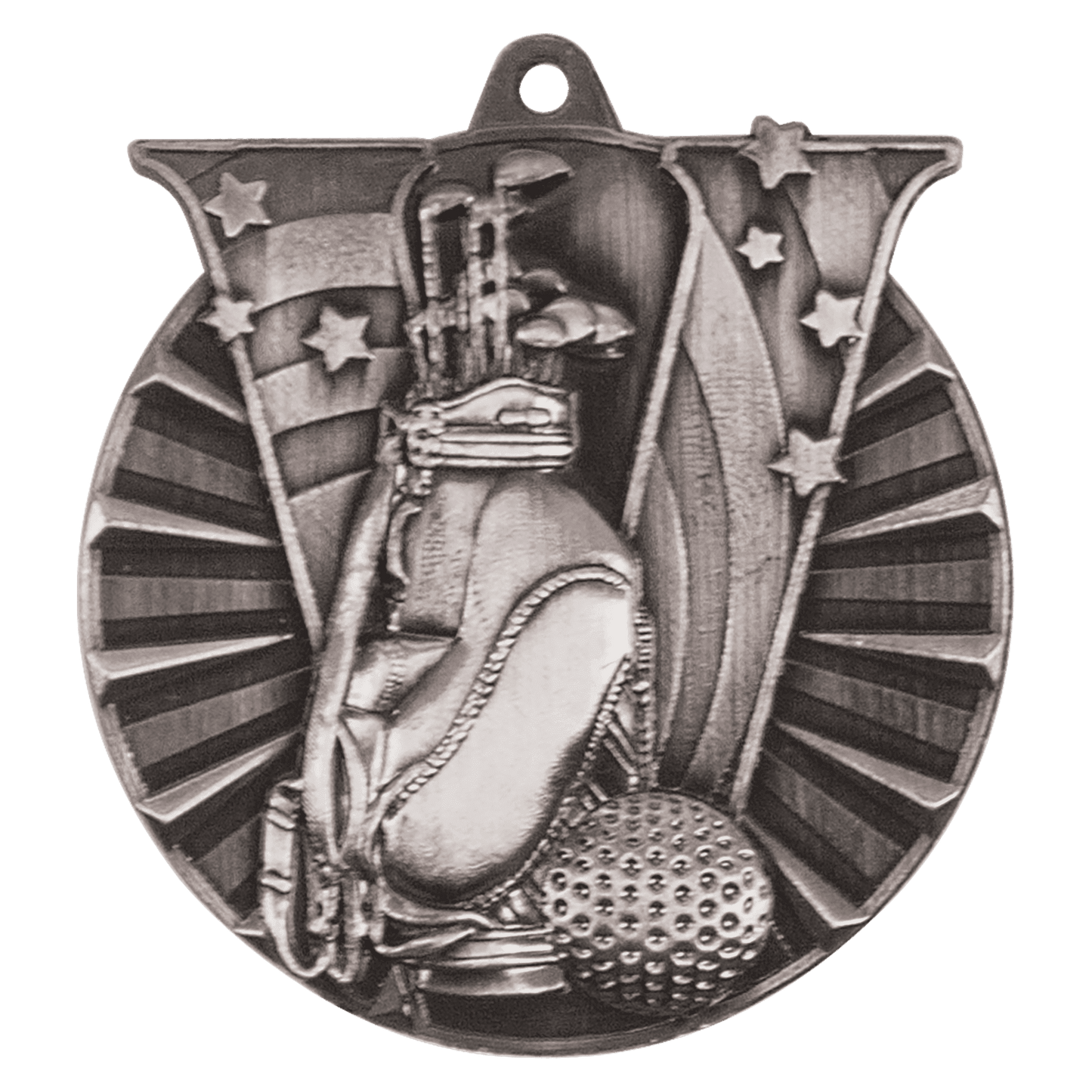 Victory Golf Medal 2" / Silver