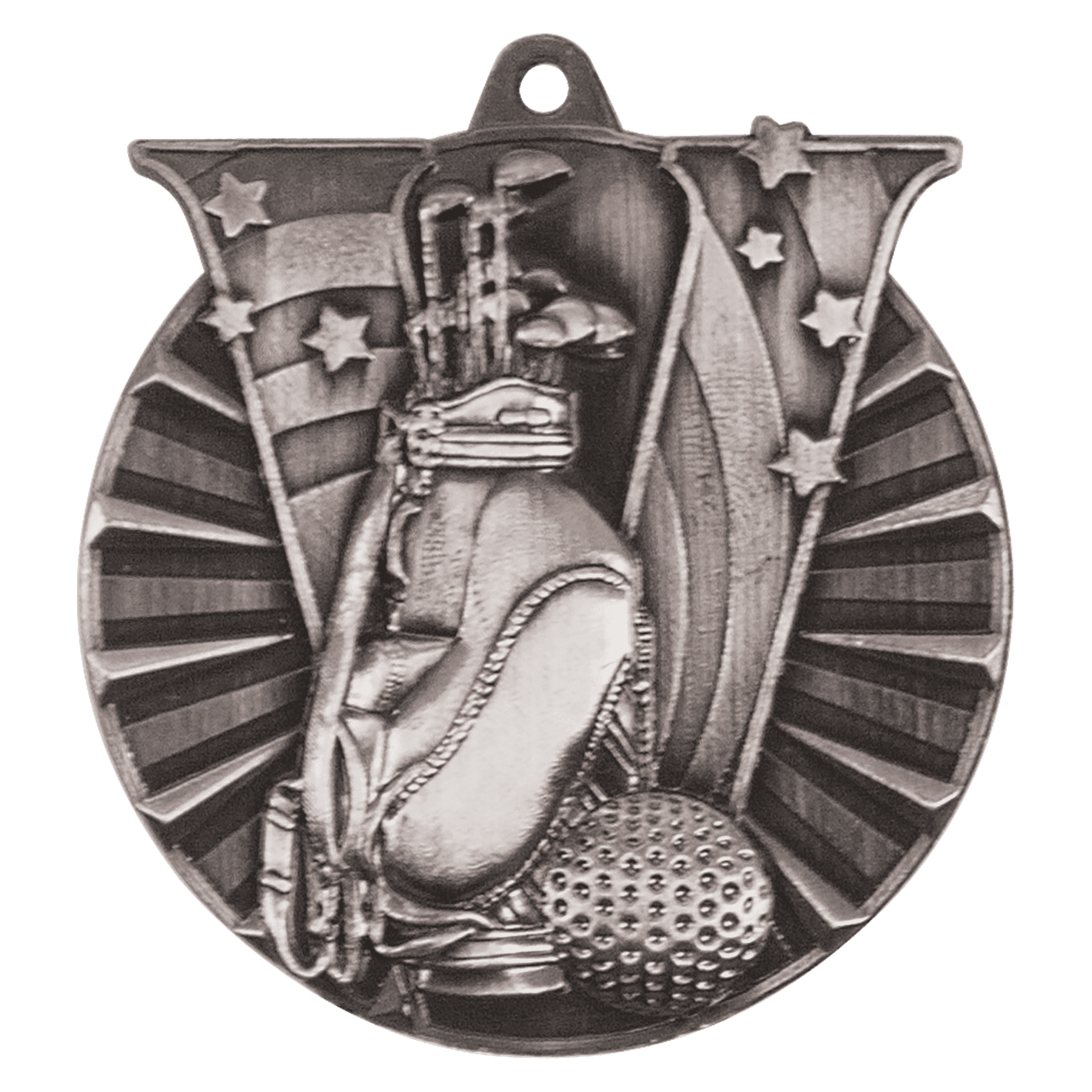 Victory Golf Medal 2" / Silver