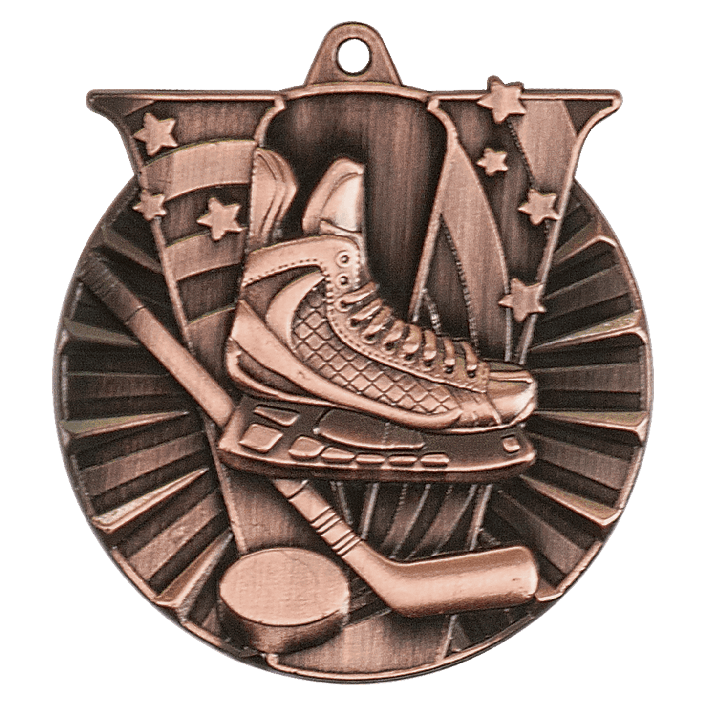 Victory Hockey Medal 2" / Bronze (Copper Tone)