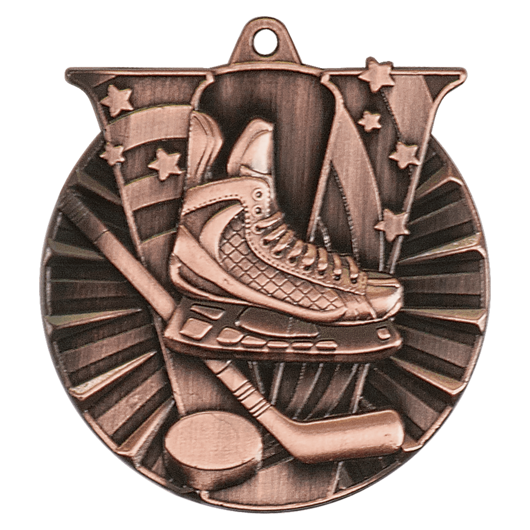 Victory Hockey Medal 2" / Bronze (Copper Tone)