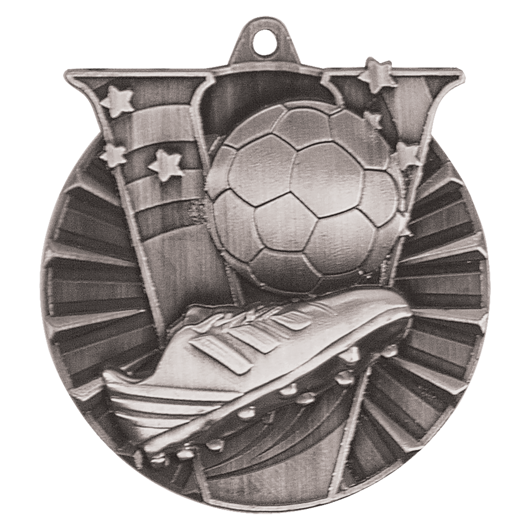 Victory Soccer Medal 2" / Silver