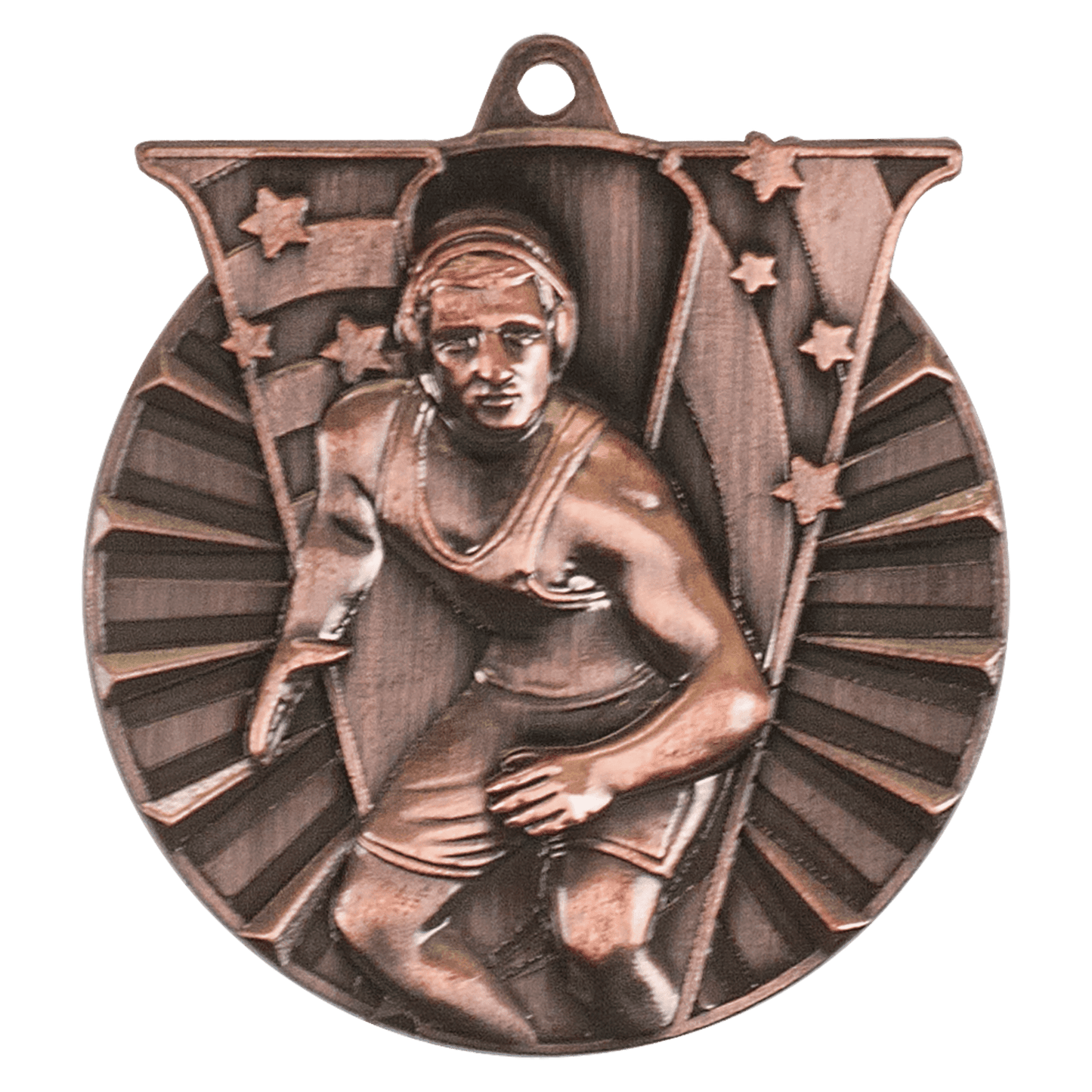 Victory Wrestling Medal 2" / Bronze (Copper Tone)