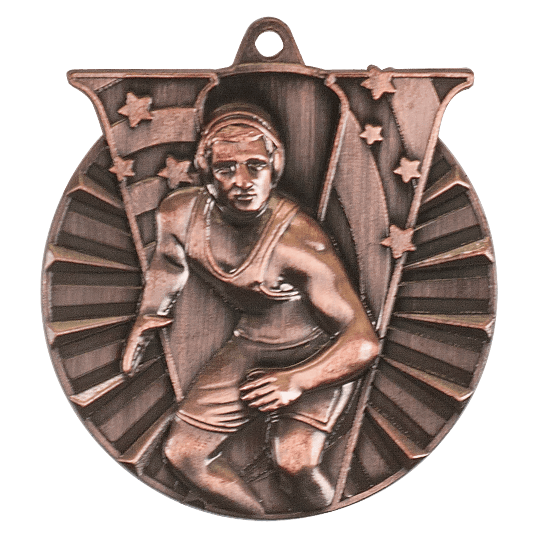 Victory Wrestling Medal 2" / Bronze (Copper Tone)
