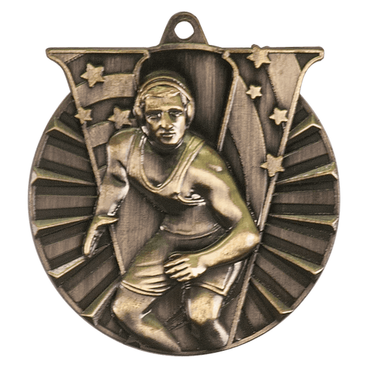 Victory Wrestling Medal 2" / Gold