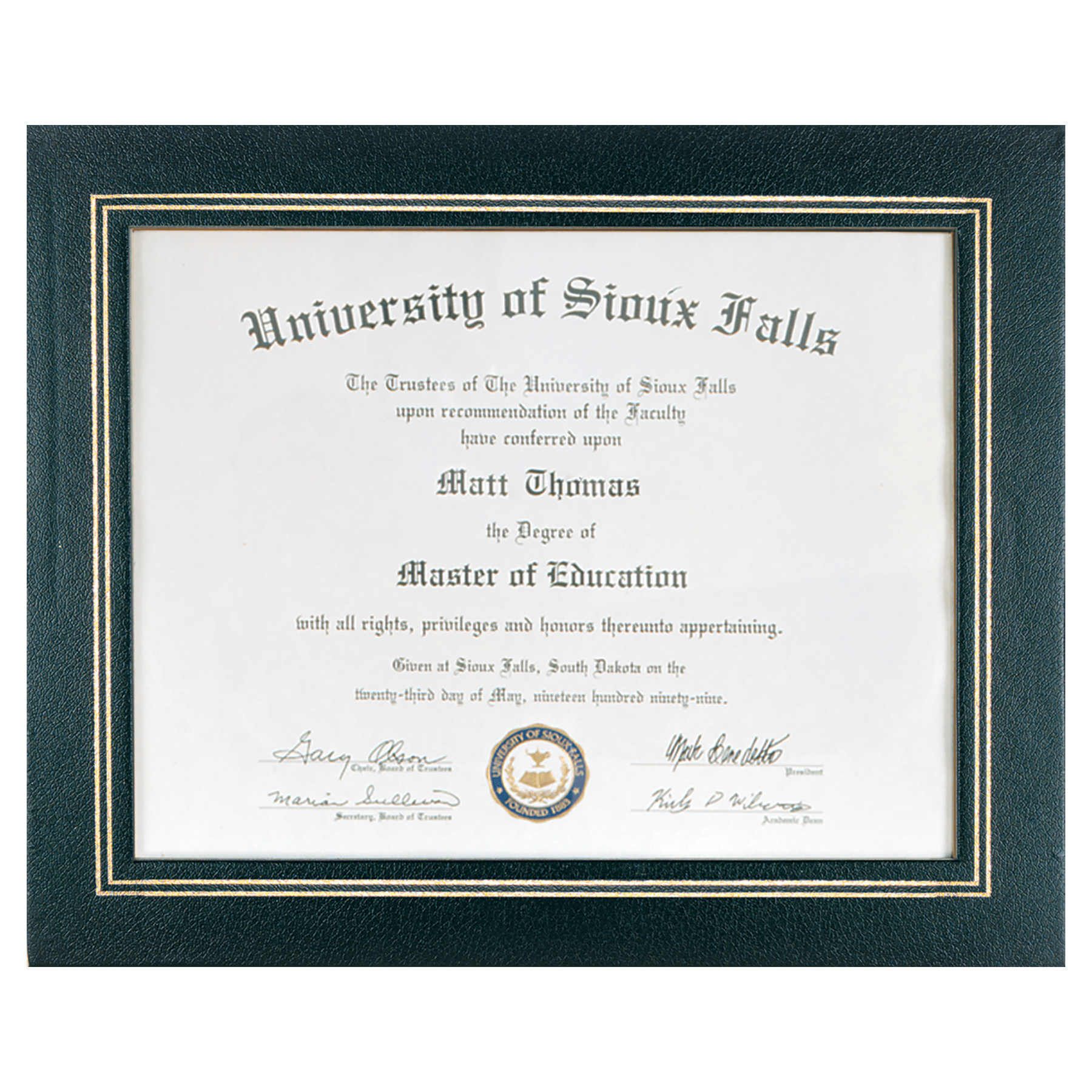 Certificate Holder 10.75" x 13.25" / Black