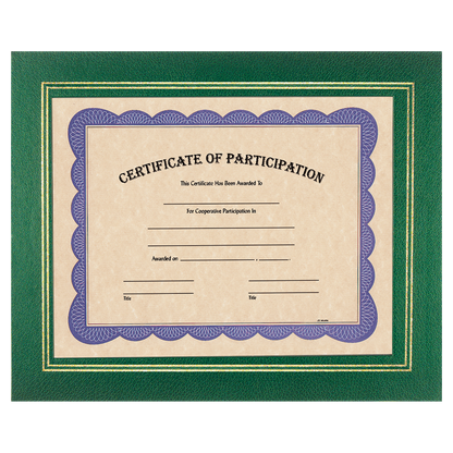 Certificate Holder 10.75" x 13.25" / Green