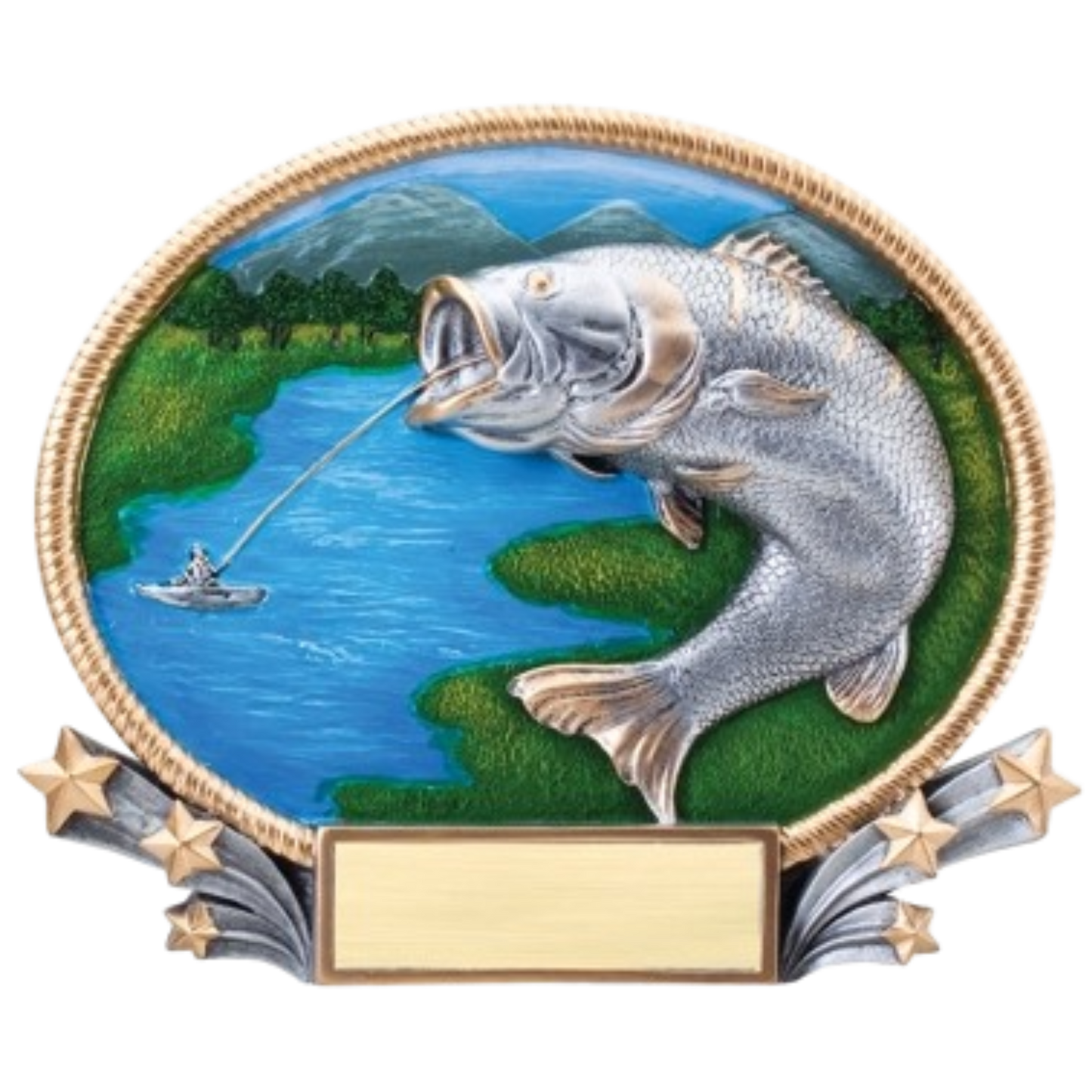 Oval 3D Bass Award 7"