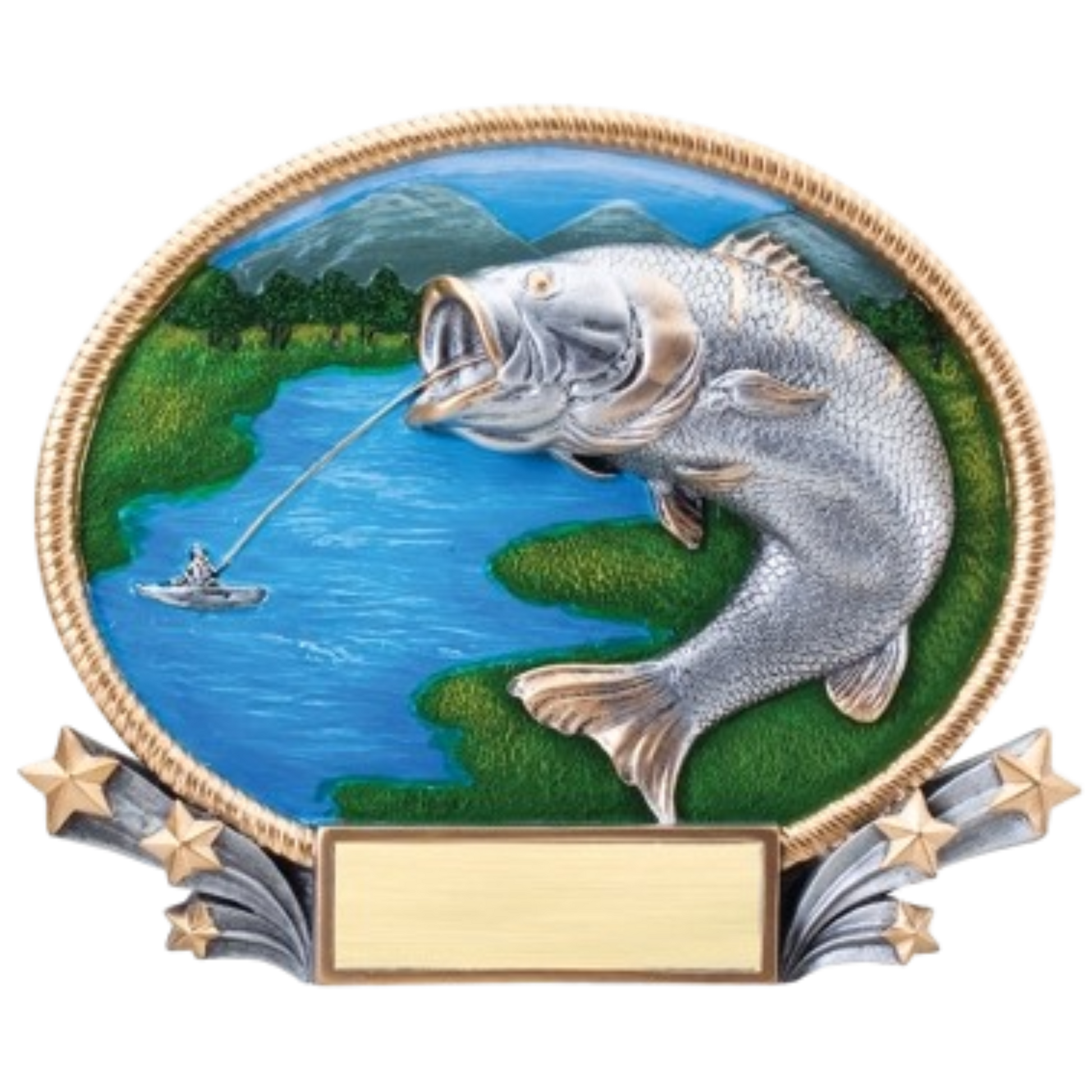 Oval 3D Bass Award 7"