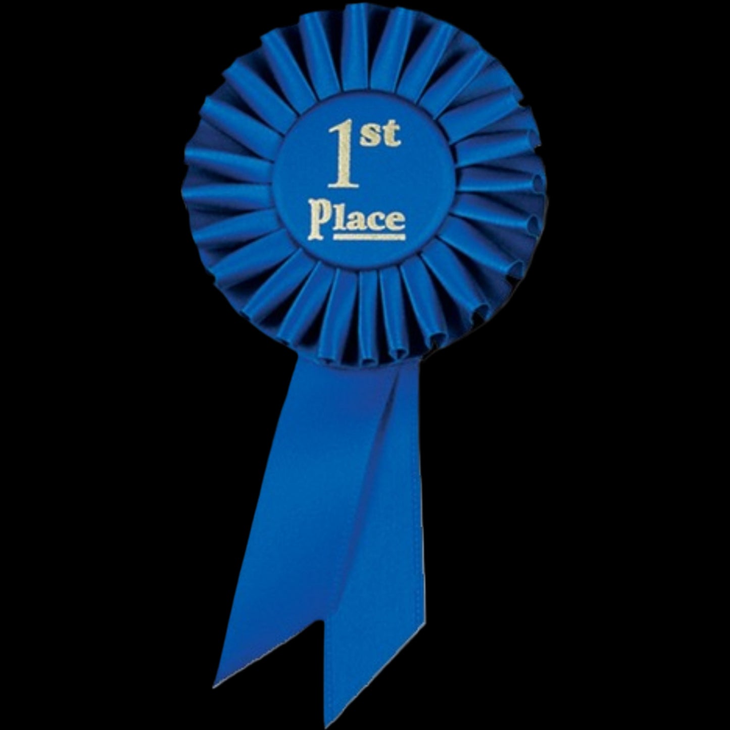 Small Rosette 1st Place Ribbon 6.5" / Blue