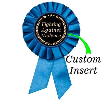 Small Rosette 1st Place Ribbon 6.5" / Blue