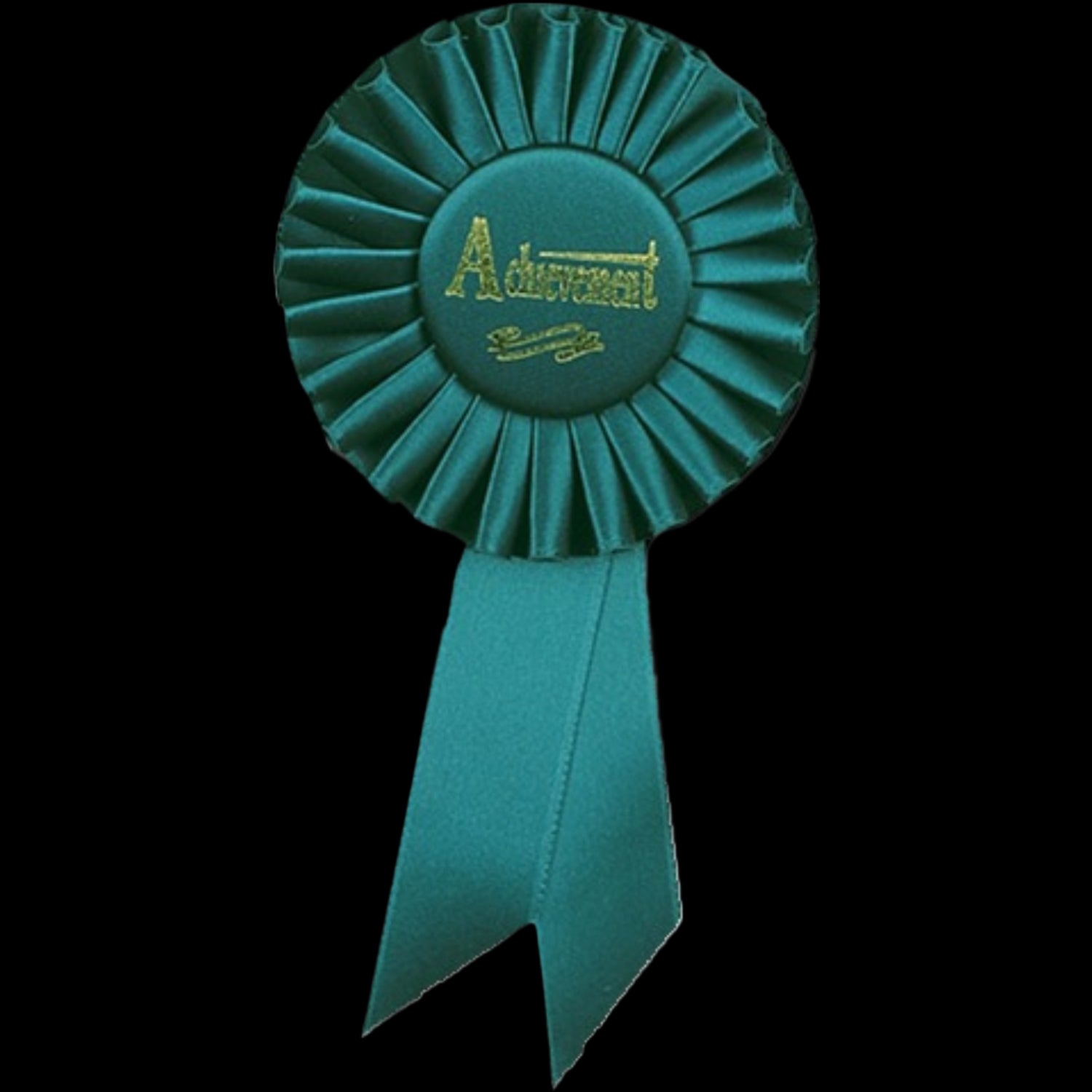 Small Rosette Achievement Ribbon 6.5" / Teal