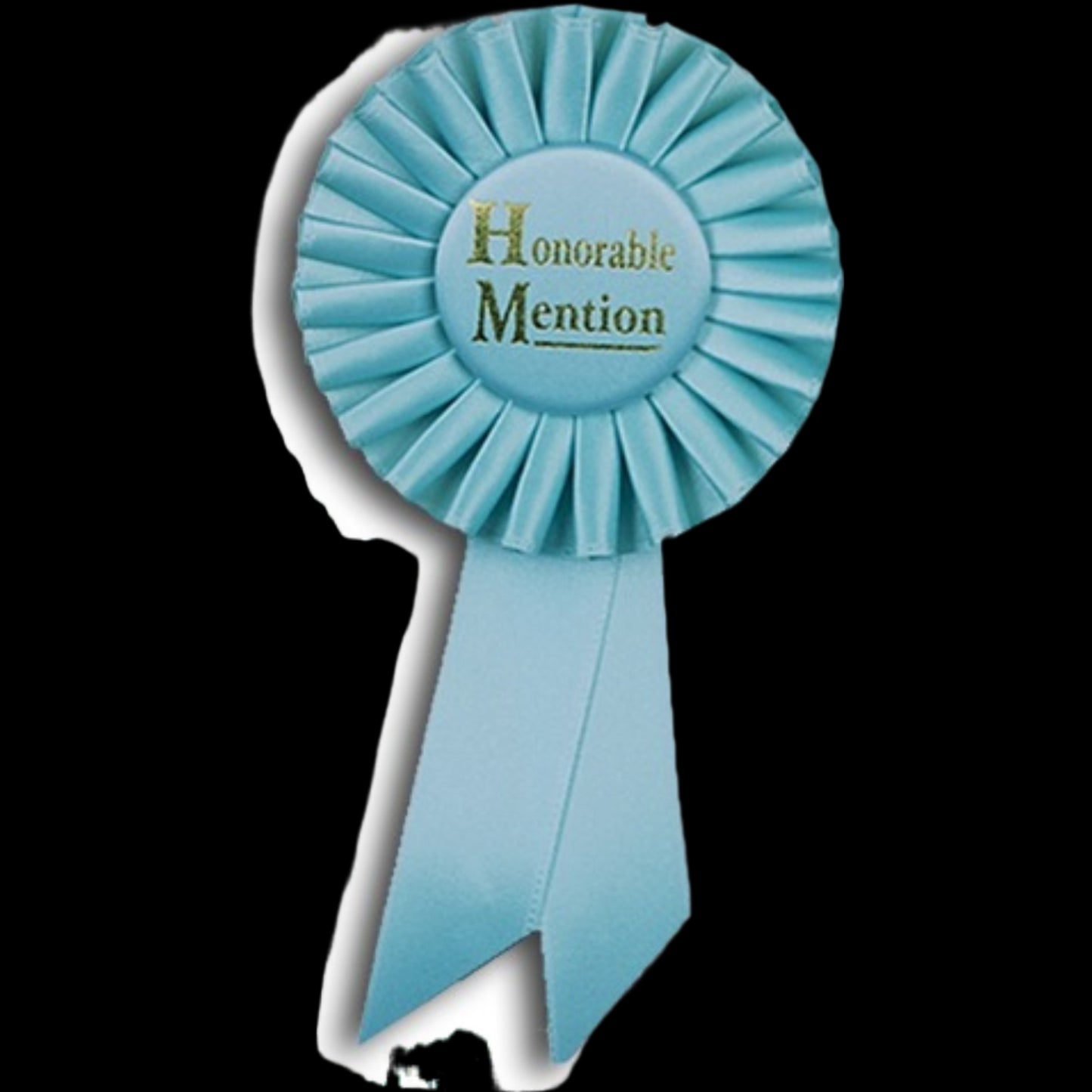 Small Rosette Honorable Mention Ribbon 6.5" / Light Blue