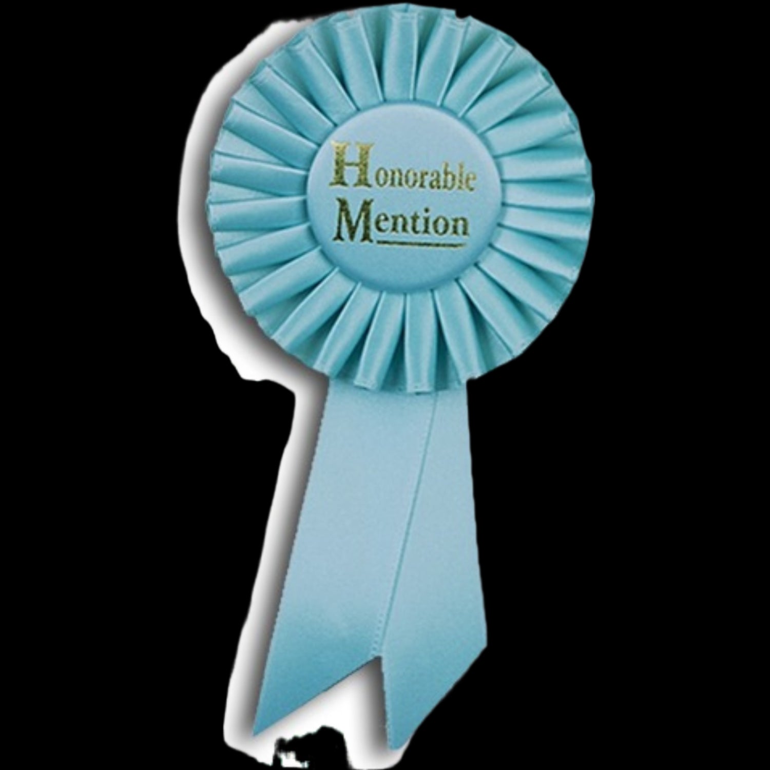 Small Rosette Honorable Mention Ribbon 6.5" / Light Blue