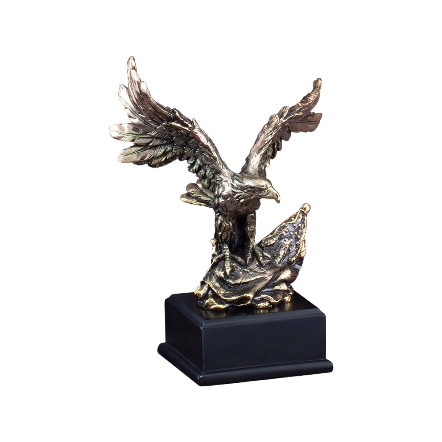 Gold Eagle Clinching Flag 7.5"
