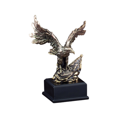 Gold Eagle Clinching Flag 7.5"