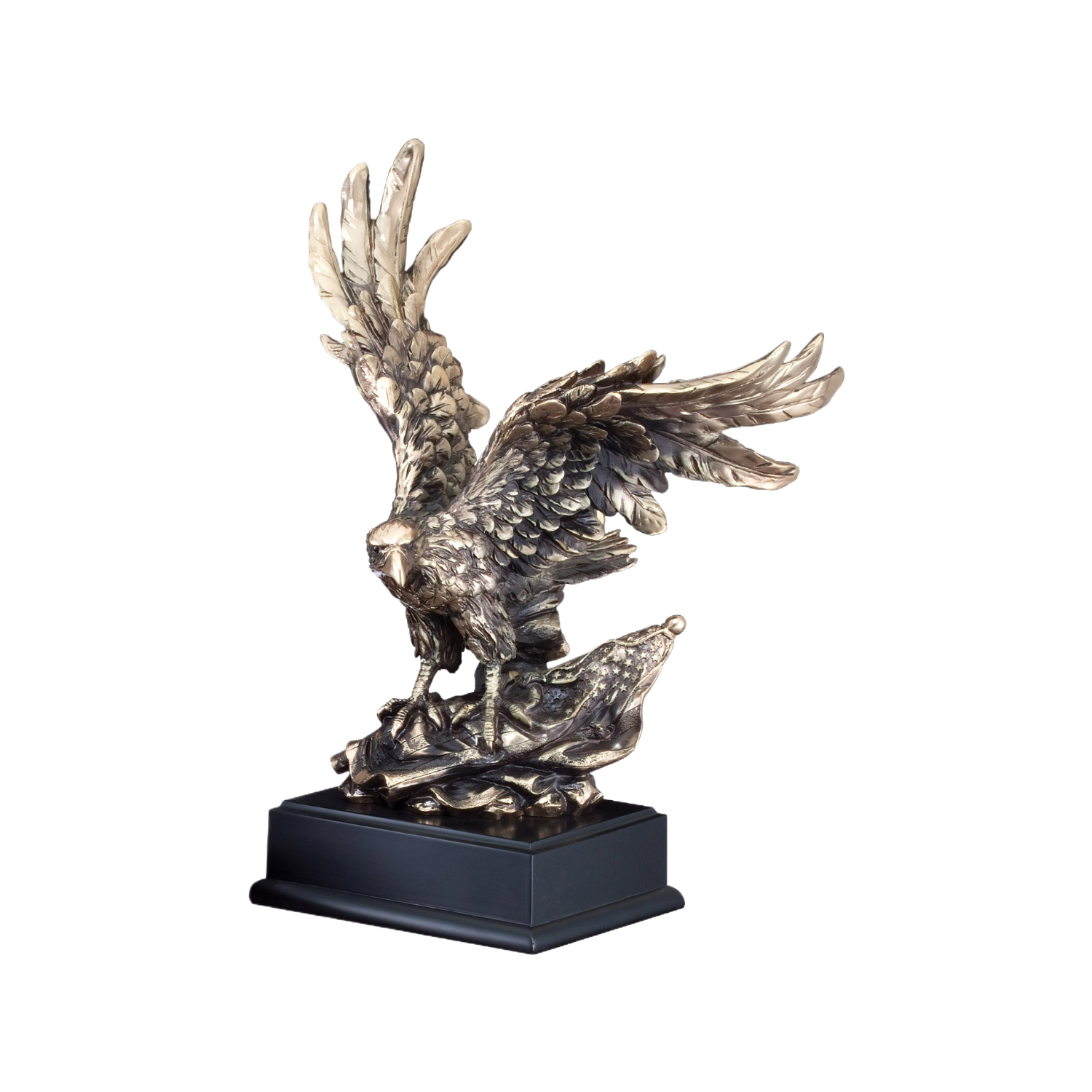 Gold Eagle Clinching Flag 14.5"