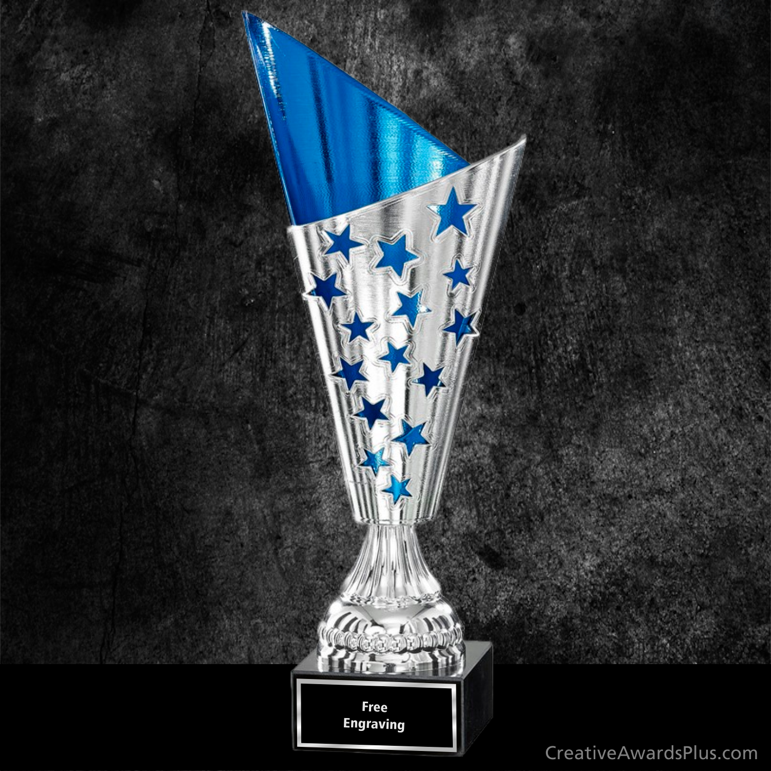 Blue Silver Stars Cup 14" / Silver/Blue