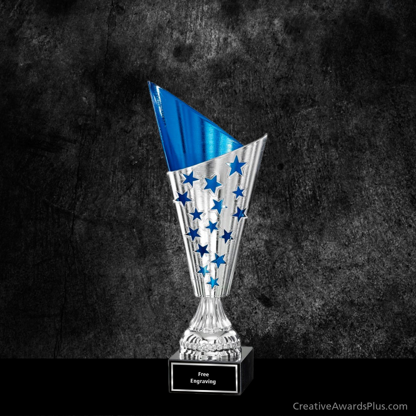 Blue Silver Stars Cup 11" / Silver/Blue