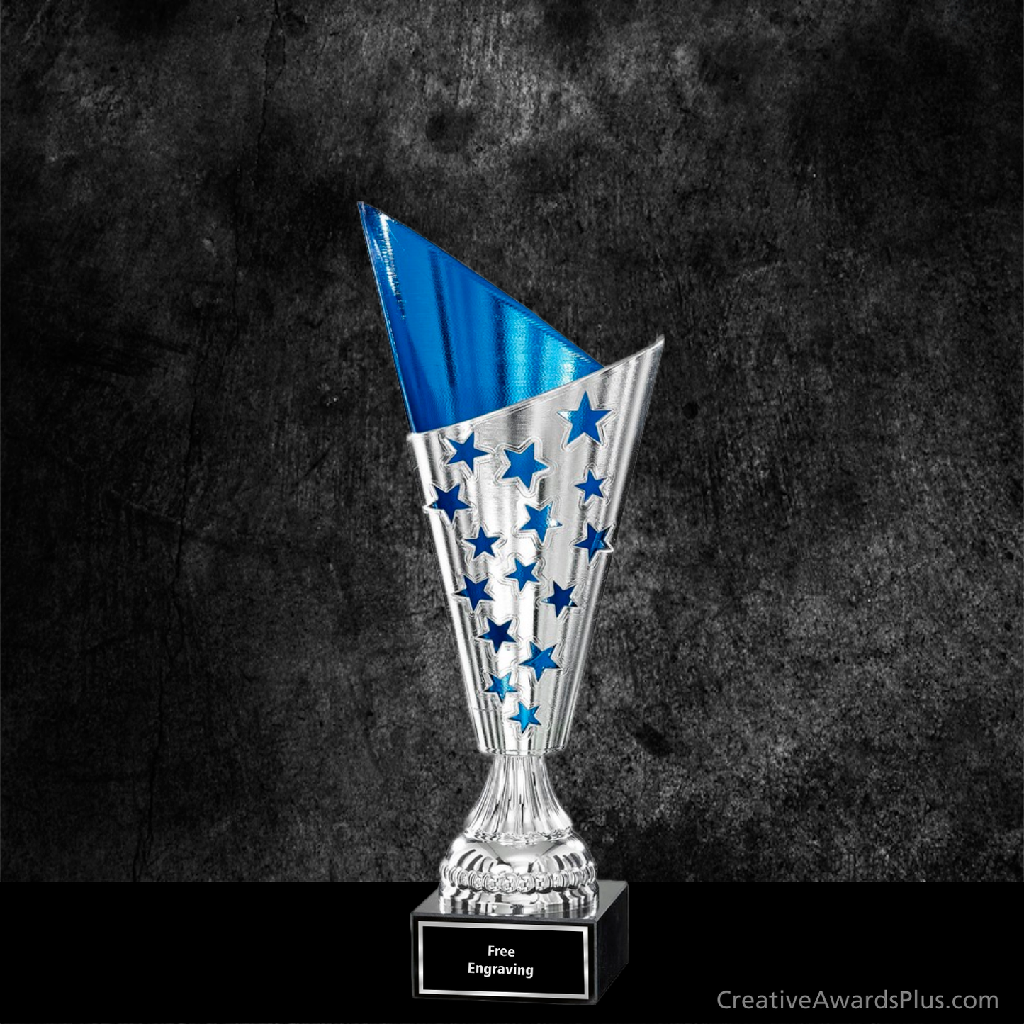 Blue Silver Stars Cup 9" / Silver/Blue