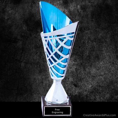 Blue Modern Trophy Cup