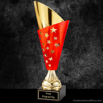 Red Gold Stars Cup 14" / Gold/Red