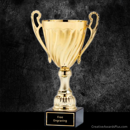 Swirl Trophy Cup 17" / Gold
