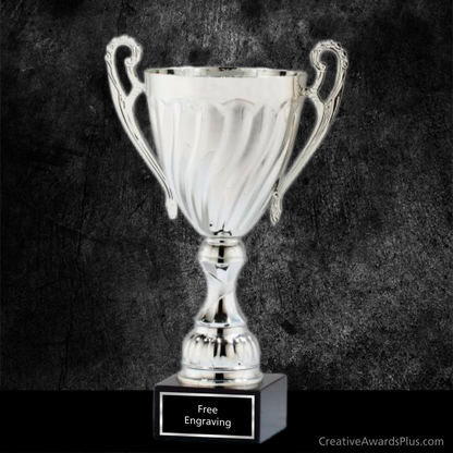 Swirl Trophy Cup 17" / Silver