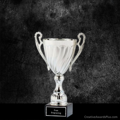 Swirl Trophy Cup 14" / Silver