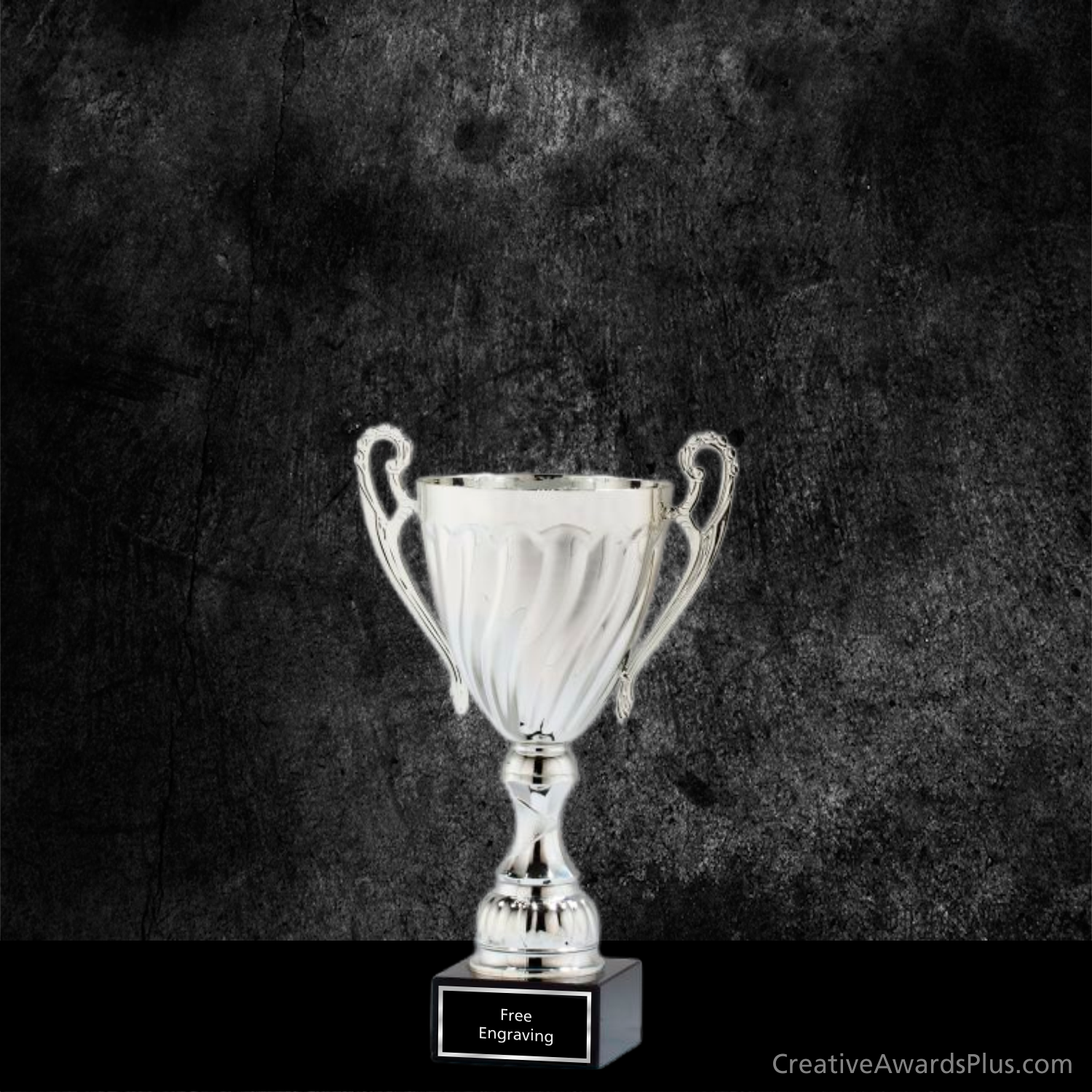 Swirl Trophy Cup 10" / Silver
