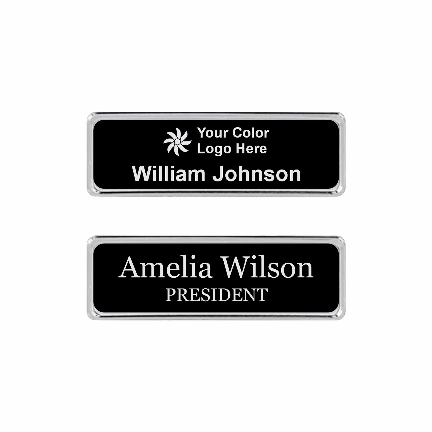 Metal Silver Name badge