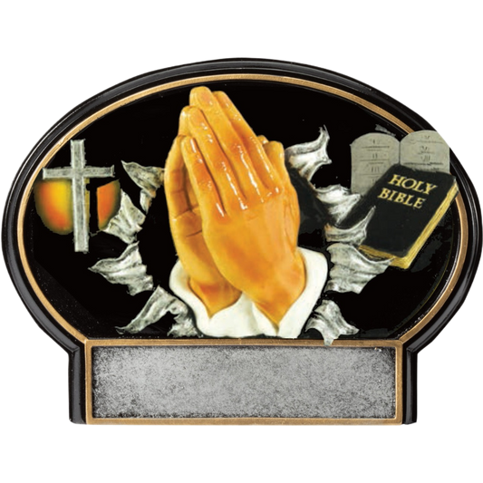 Burst Thru Praying Hands Award 5.5"