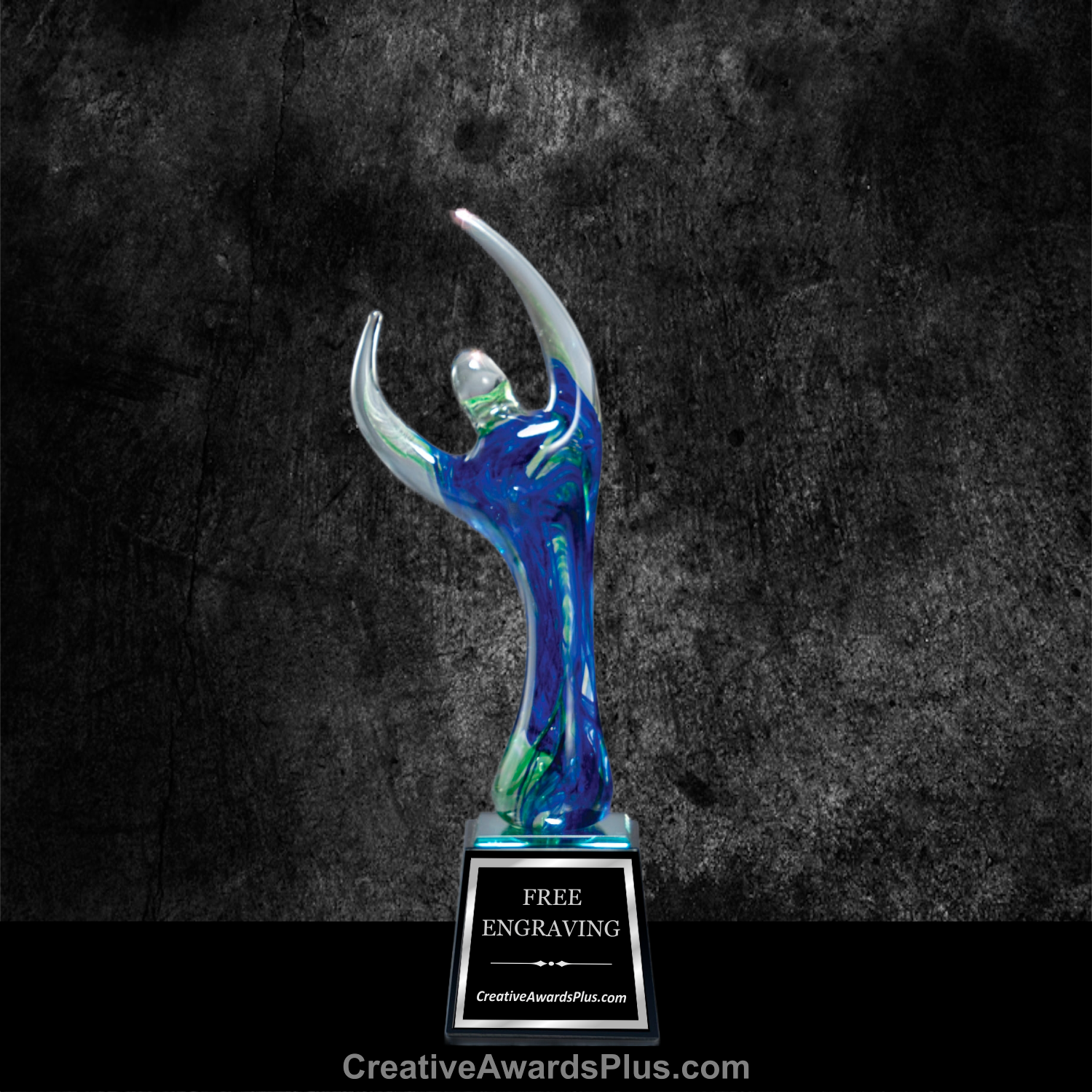 Celebration Art Glass 11.5" / Blue/Green