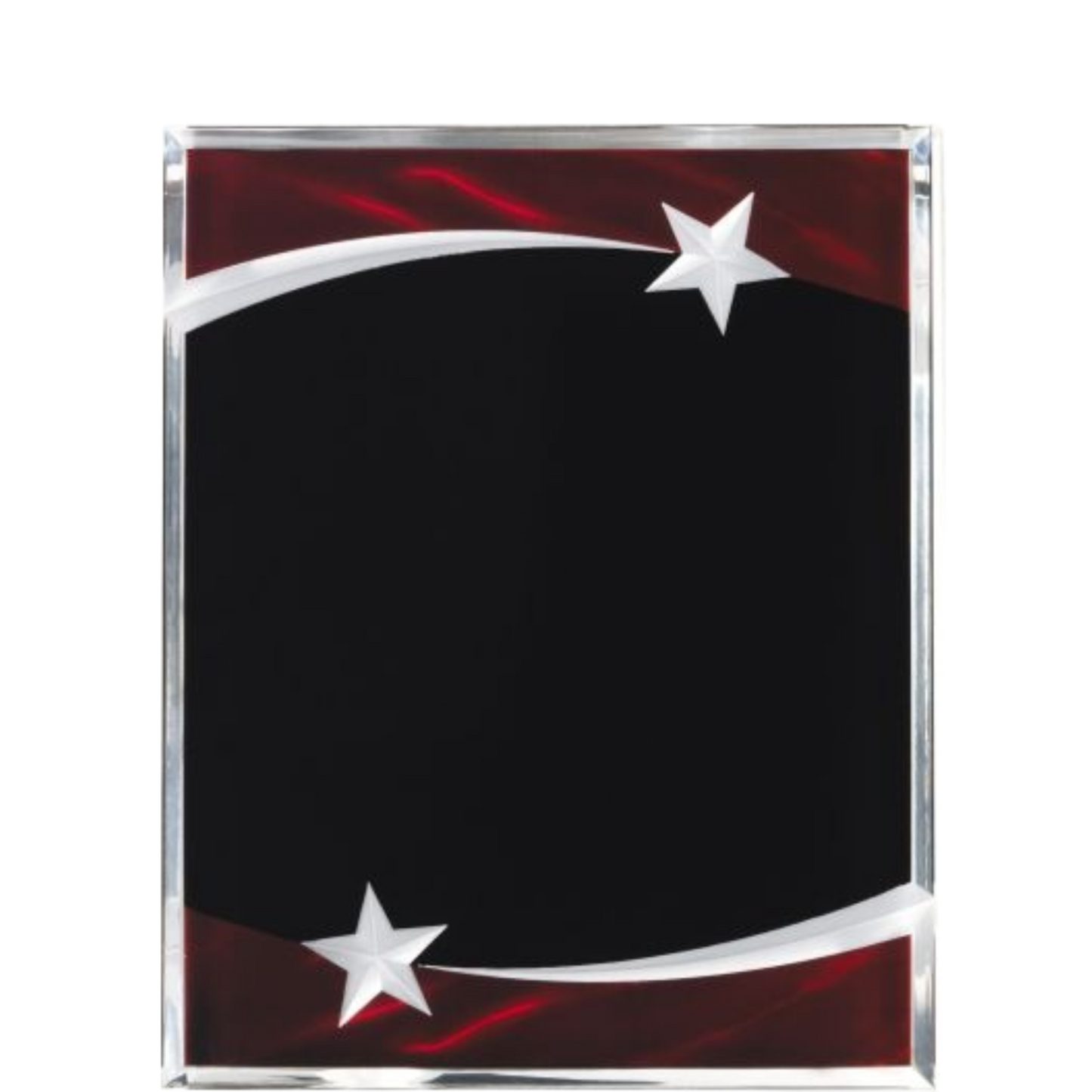 Carved Star Burgandy Acrylic Plaque 8" x 10" / Burgundy
