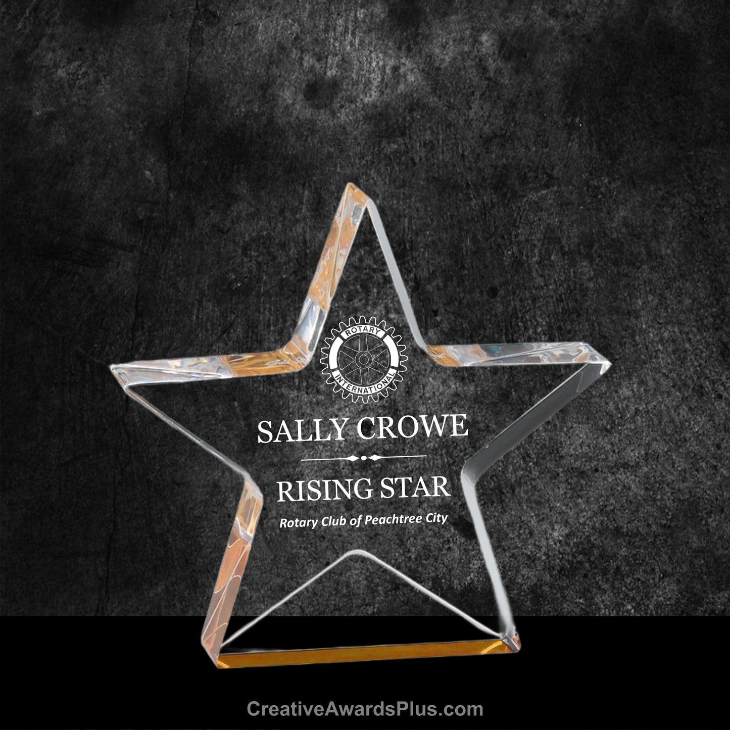 Gold Star Acrylic Award 5" / Gold