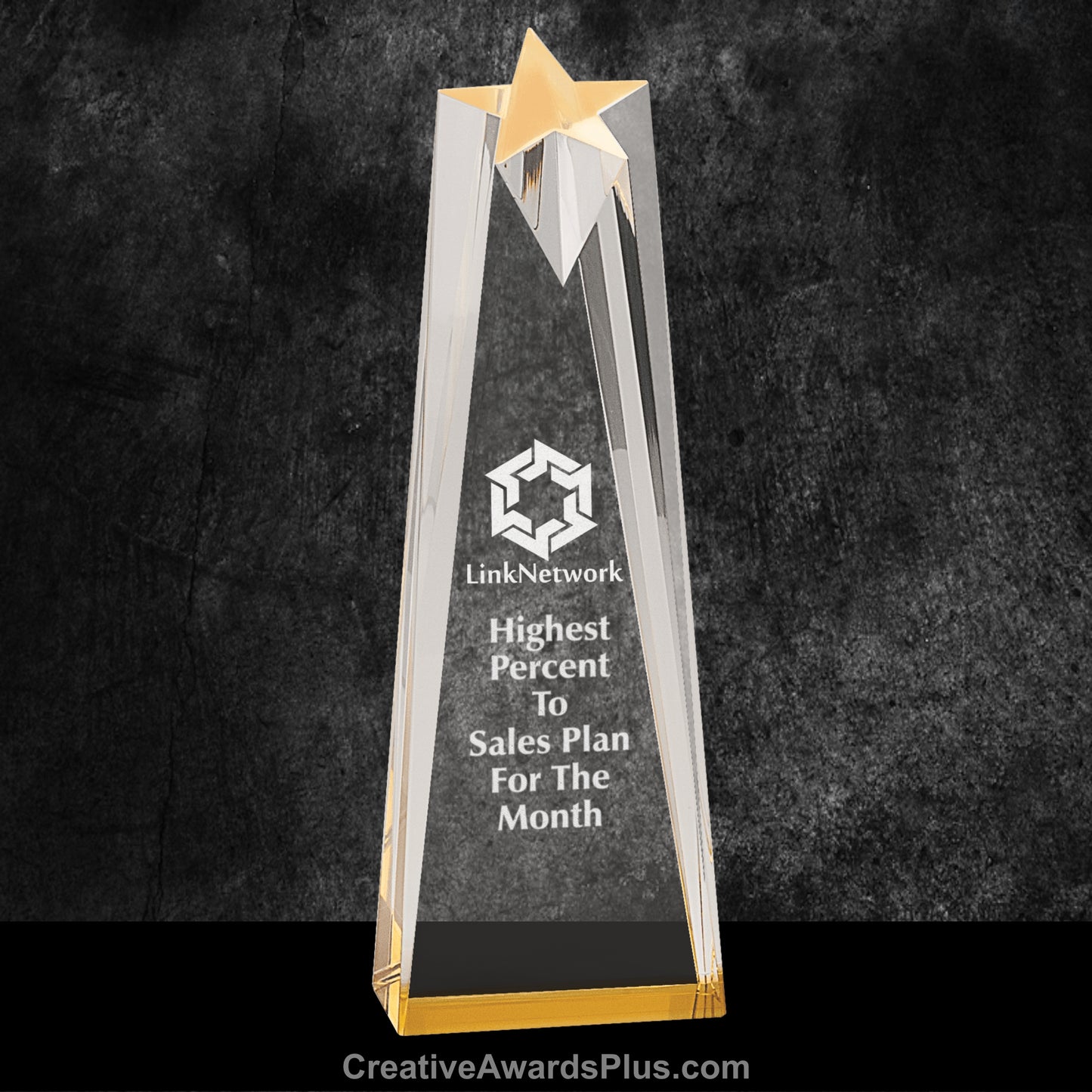 Star Tower Acrylic Award 10" / Gold