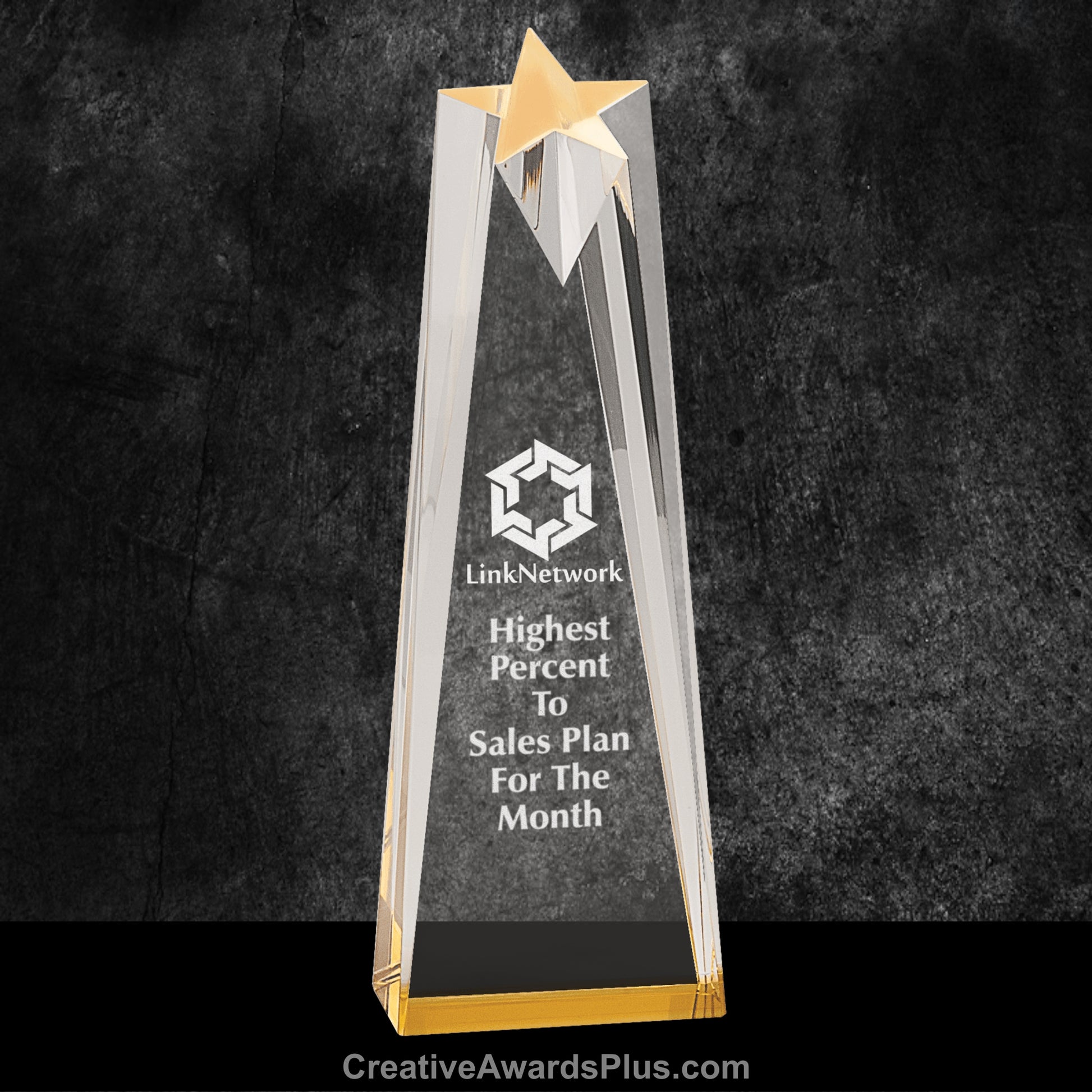 Star Tower Acrylic Award 10" / Gold
