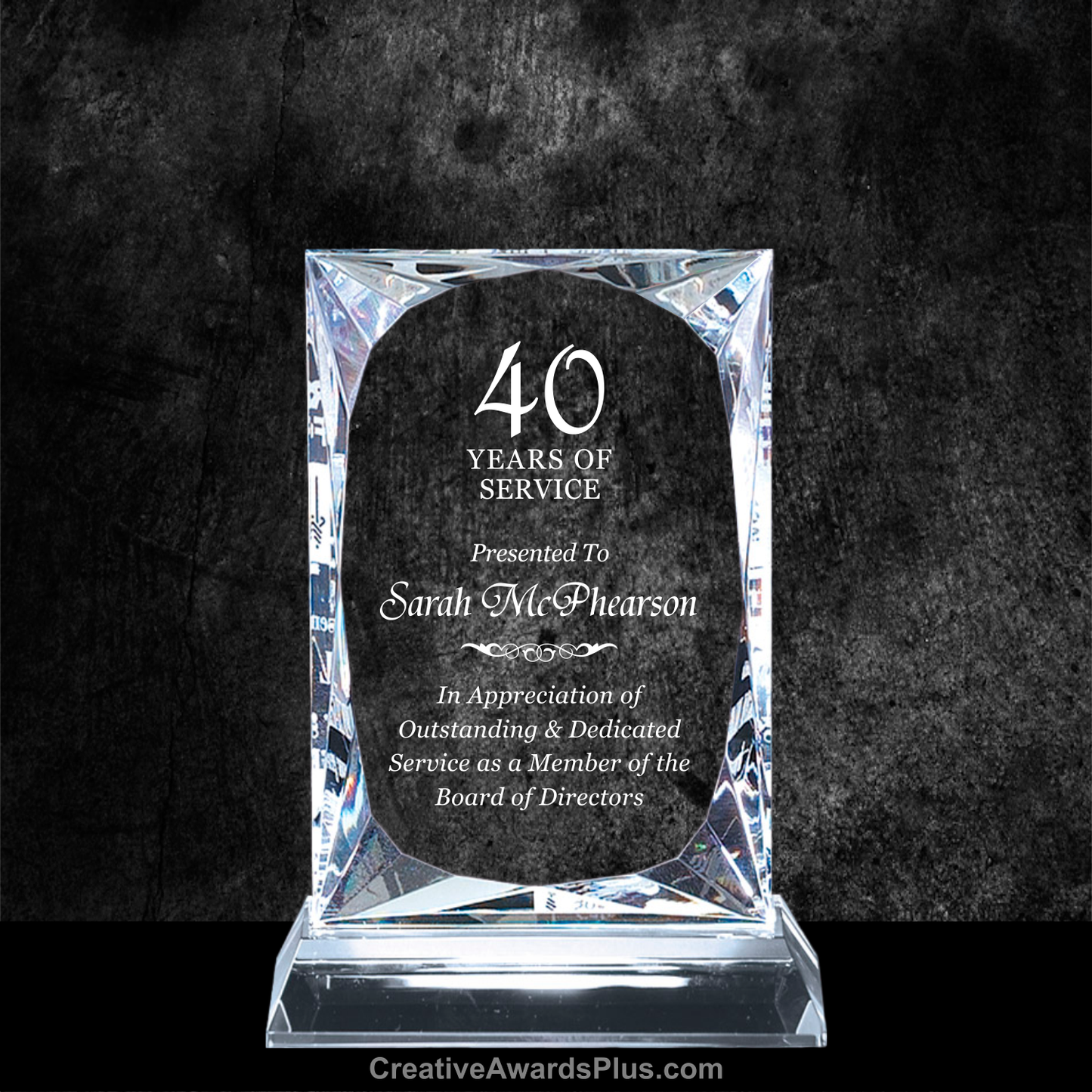 Rectangle Crystal Award 6.25" / Clear