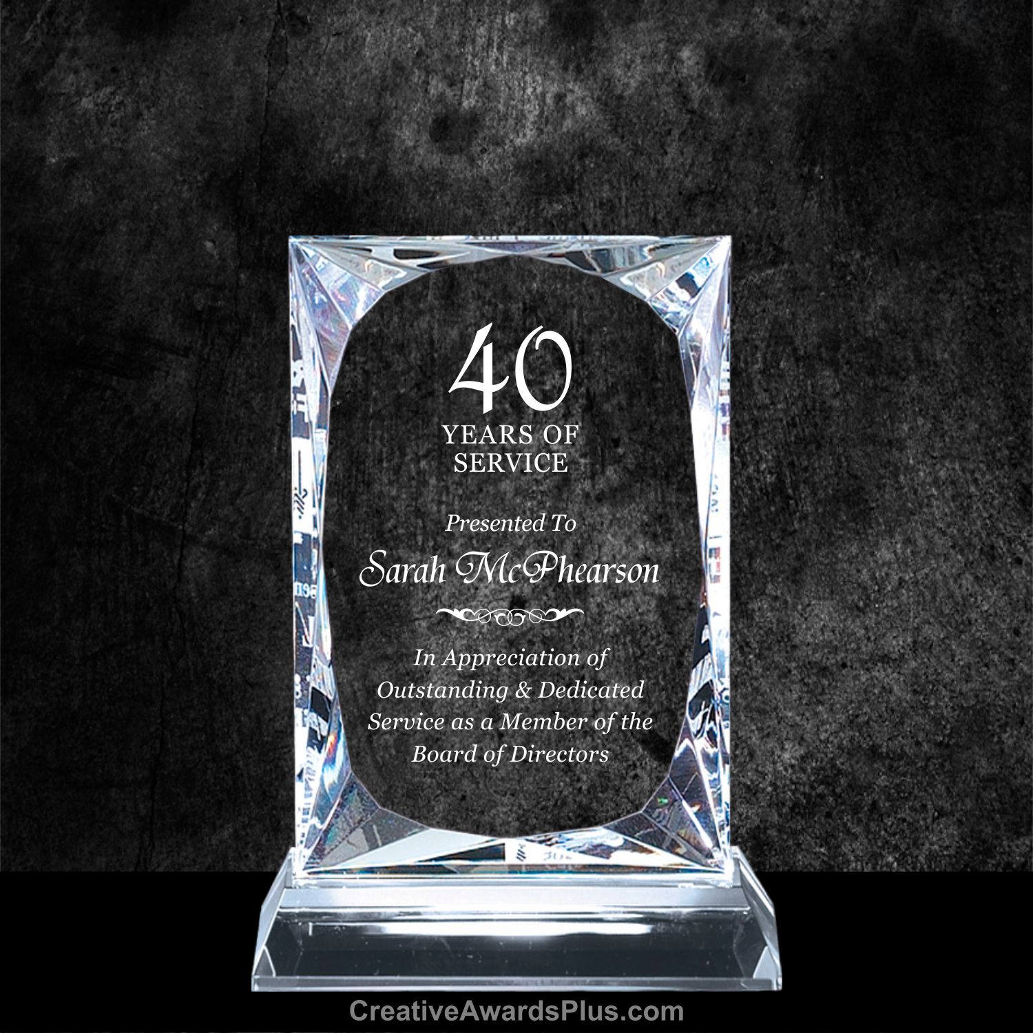 Rectangle Crystal Award 6.25" / Clear