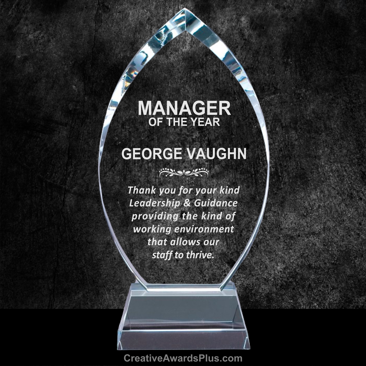 Cascade Crystal Award 10.5" / Clear