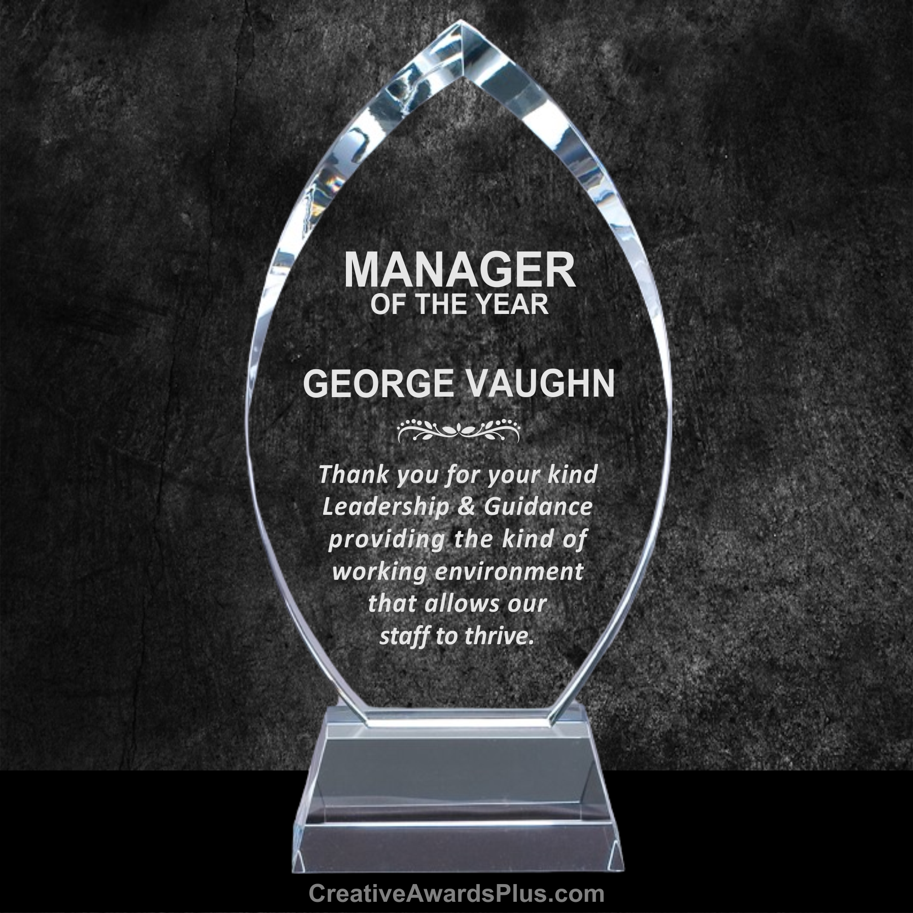 Cascade Crystal Award 10.5" / Clear