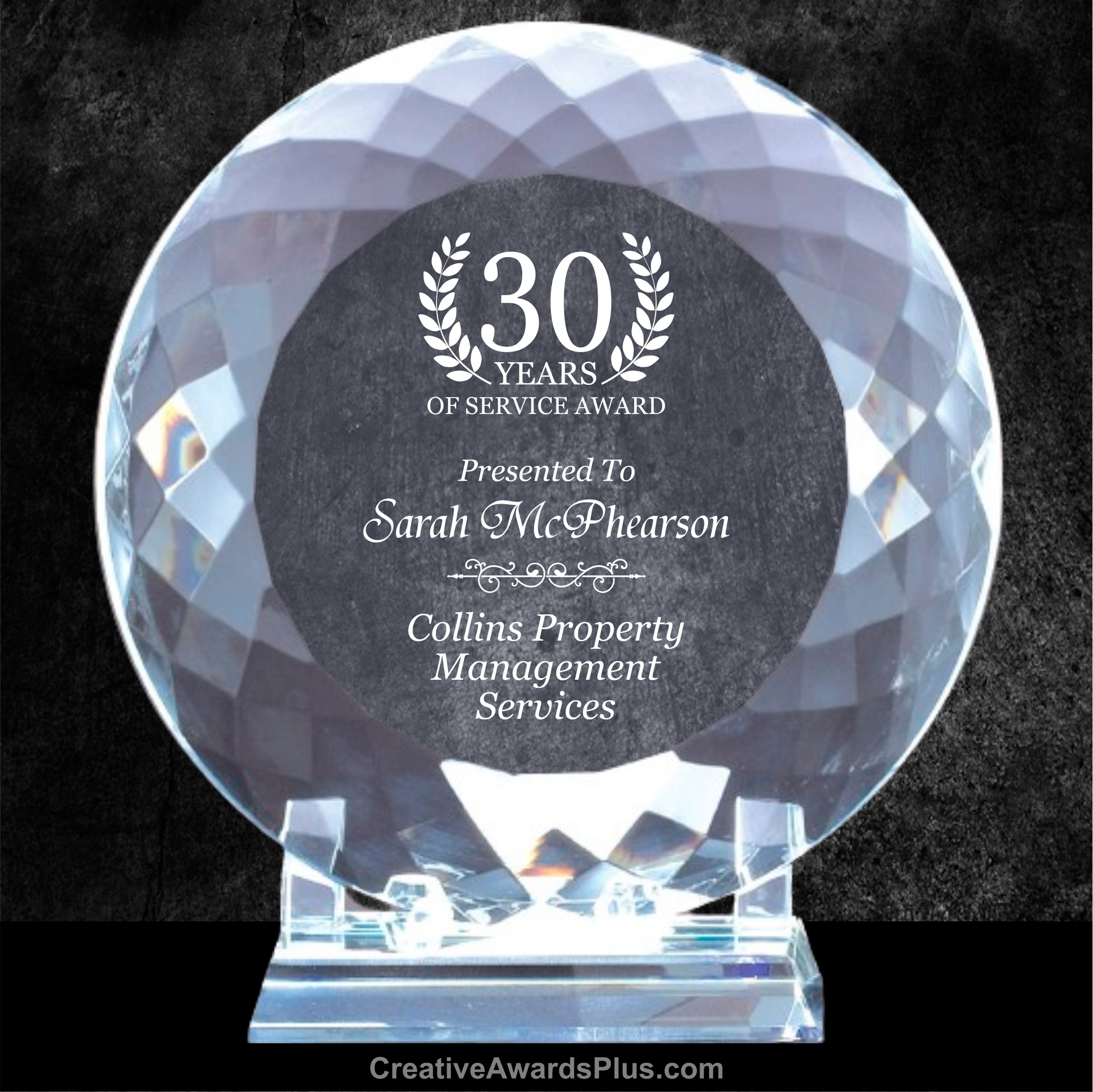 Crystal Plate Award 8" / Clear