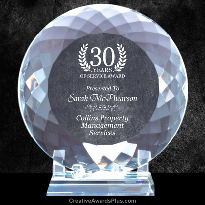 Crystal Plate Award 8" / Clear