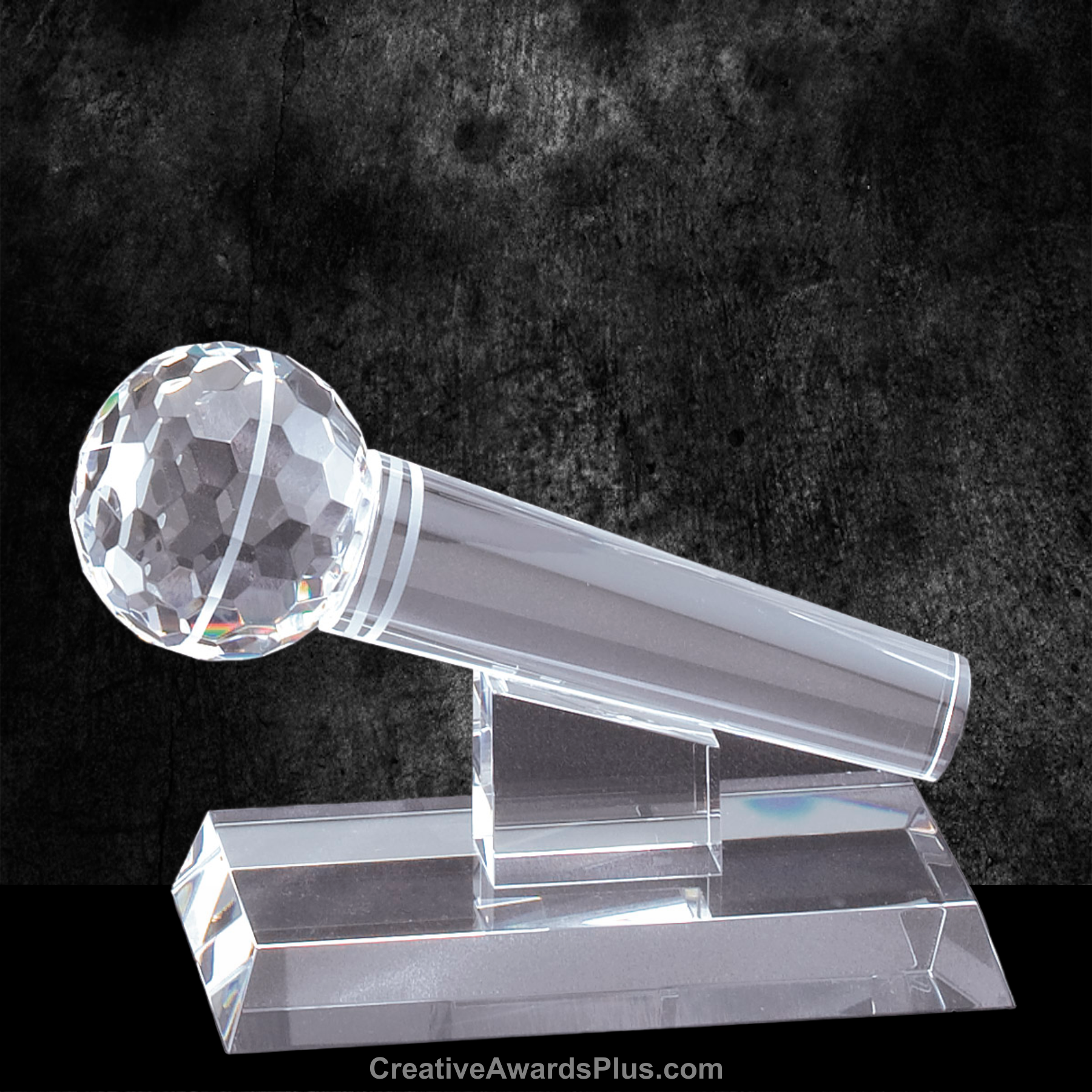 Crystal Microphone Award 4.5" / Clear