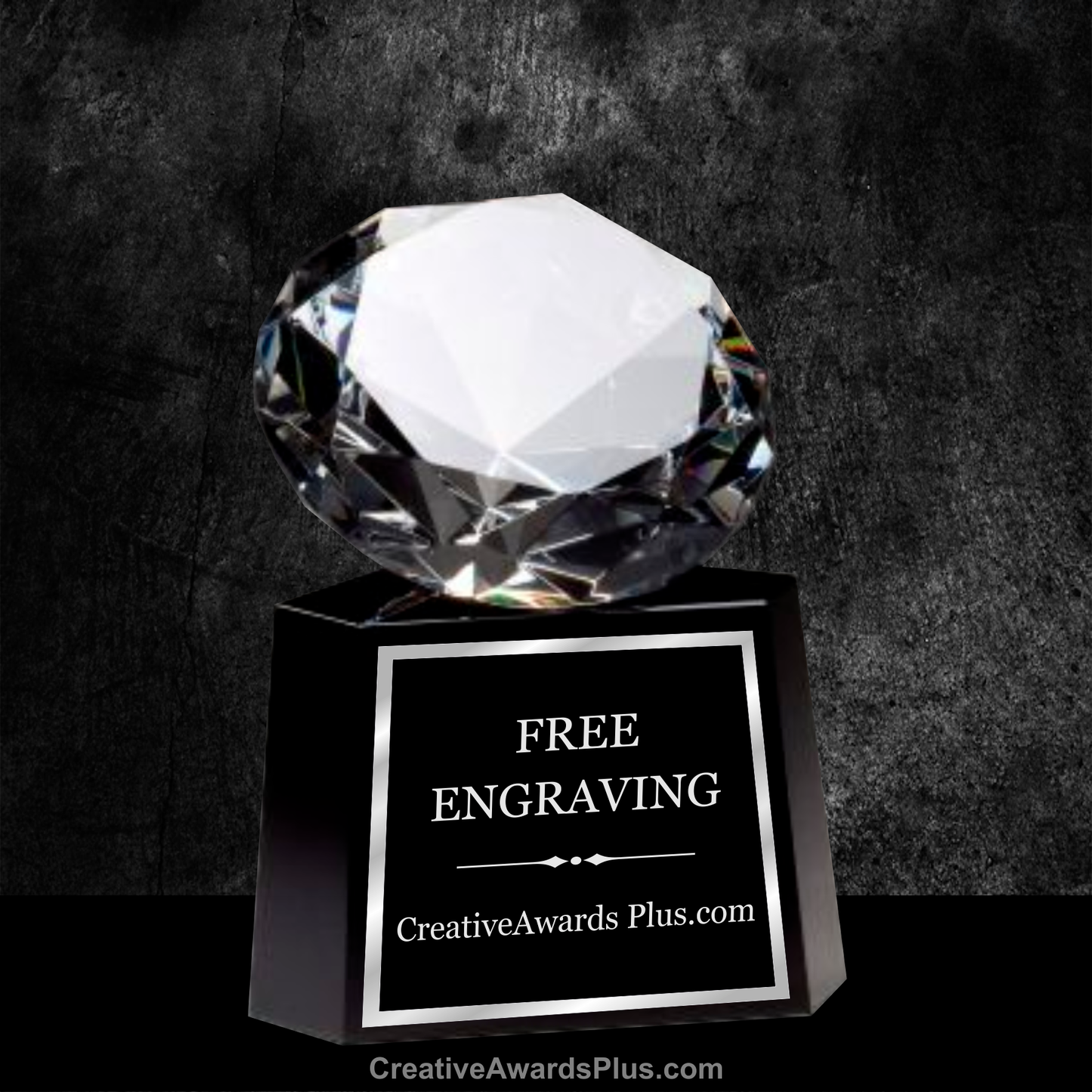 Diamond Crystal on Black Base 6" / Black