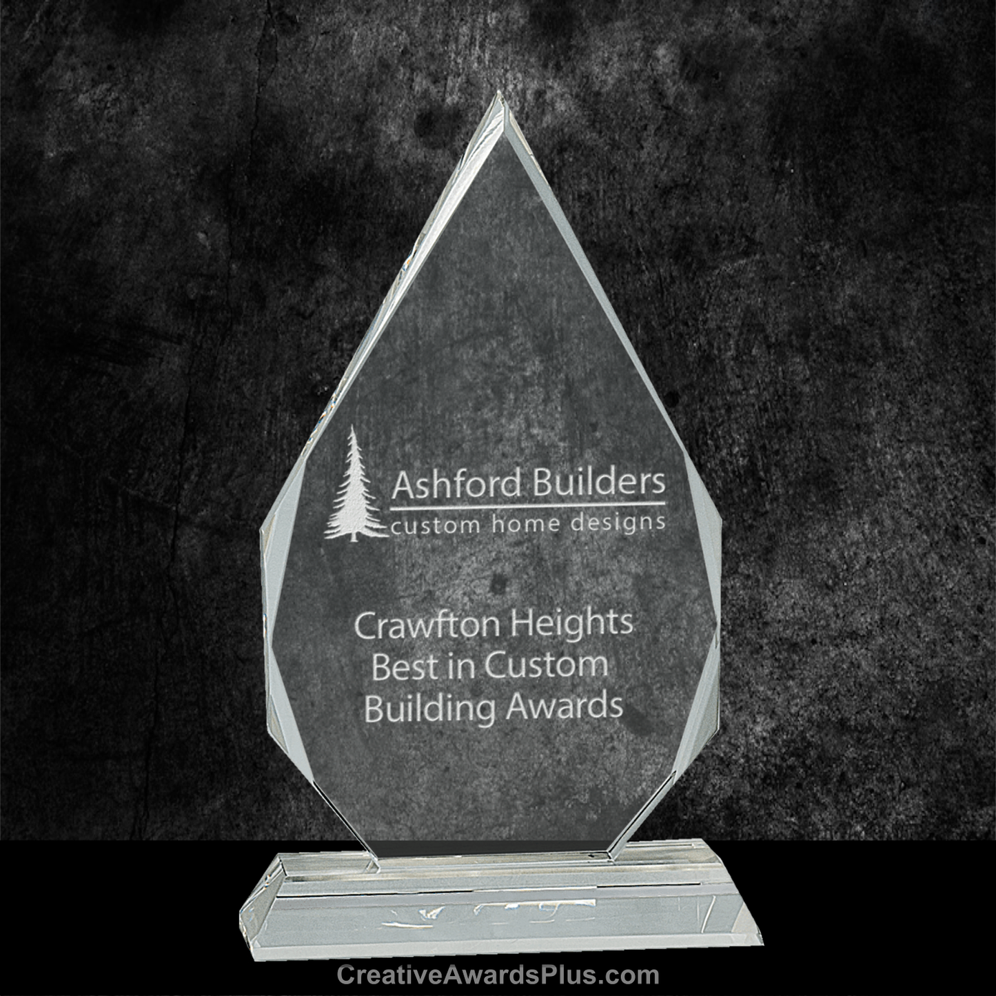 Teardrop Crystal Award 9" / Clear